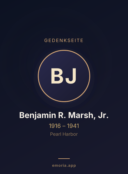 Gedenkportrait von Benjamin R. Marsh, Jr.