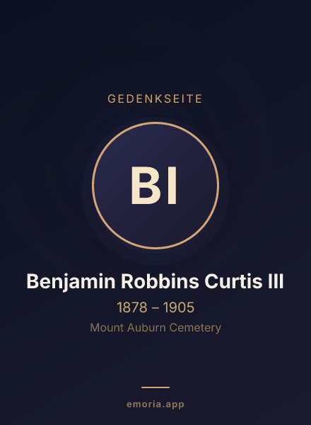 Gedenkportrait von Benjamin Robbins Curtis III