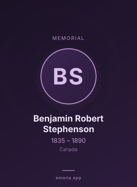 Memorial portrait of Benjamin Robert Stephenson
