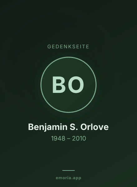 Gedenkportrait von Benjamin S. Orlove