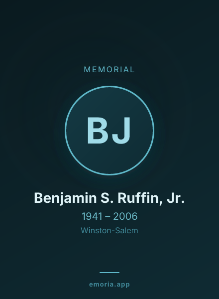 Memorial portrait of Benjamin S. Ruffin, Jr.