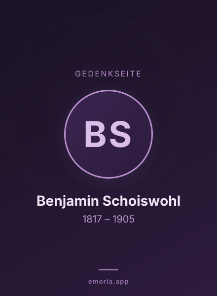 Gedenkportrait von Benjamin Schoiswohl