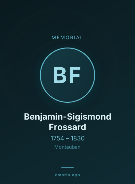 Memorial portrait of Benjamin-Sigismond Frossard