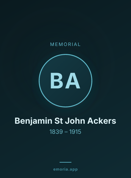 Memorial portrait of Benjamin St John Ackers