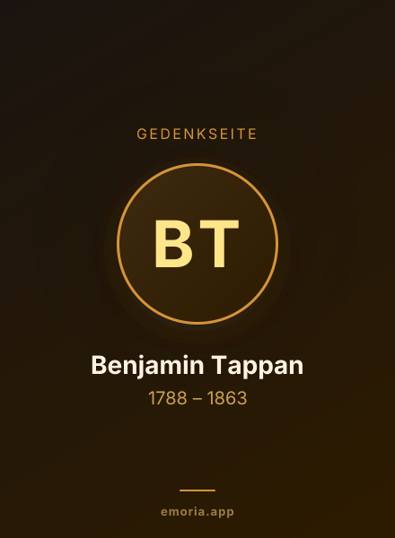 Gedenkportrait von Benjamin Tappan