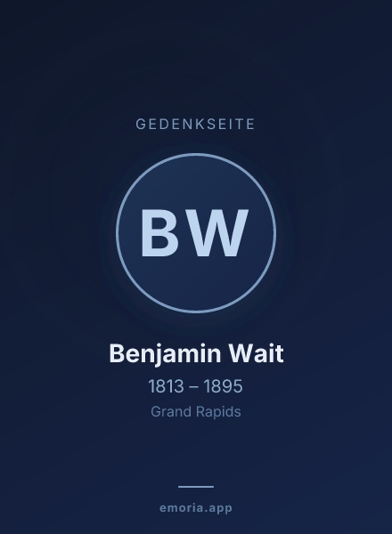Gedenkportrait von Benjamin Wait