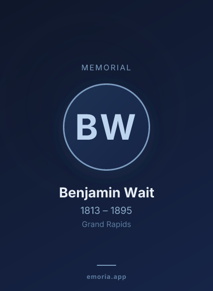 Memorial portrait of Benjamin Wait