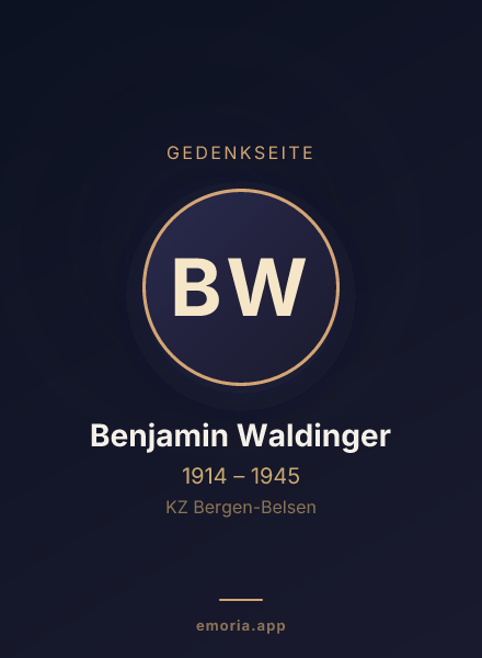 Gedenkportrait von Benjamin Waldinger