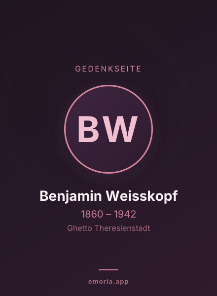 Gedenkportrait von Benjamin Weisskopf