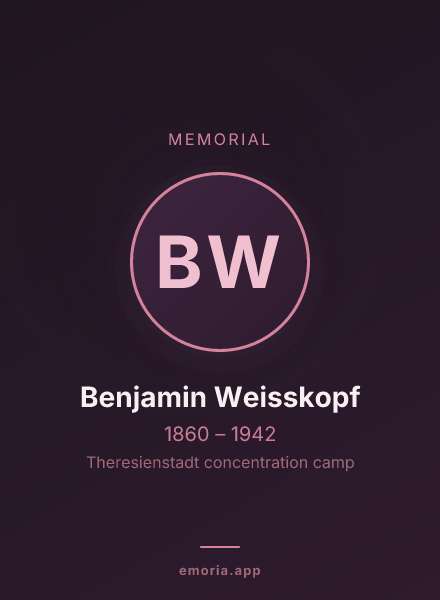 Memorial portrait of Benjamin Weisskopf