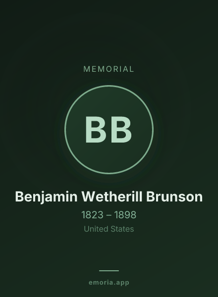 Memorial portrait of Benjamin Wetherill Brunson