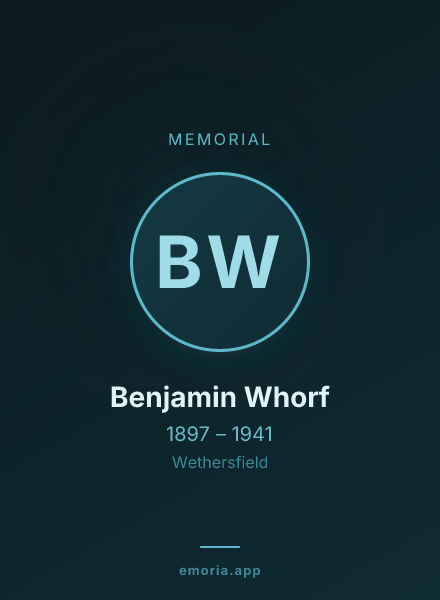 Memorial portrait of Benjamin Whorf