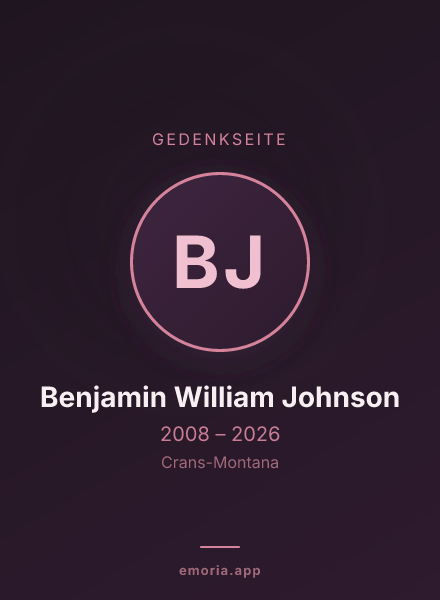 Gedenkportrait von Benjamin William Johnson