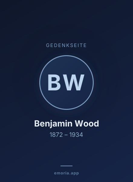 Gedenkportrait von Benjamin Wood