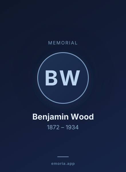 Memorial portrait of Benjamin Wood