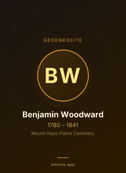 Gedenkportrait von Benjamin Woodward
