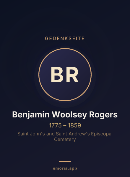Gedenkportrait von Benjamin Woolsey Rogers