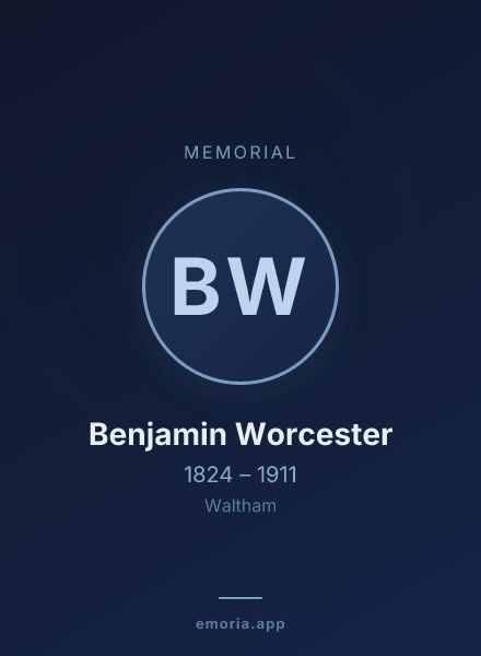 Memorial portrait of Benjamin Worcester