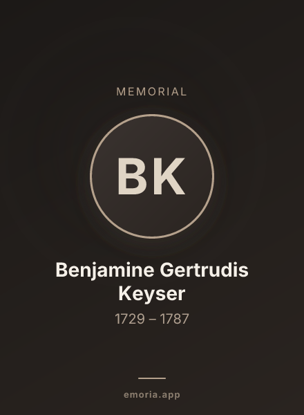 Memorial portrait of Benjamine Gertrudis Keyser