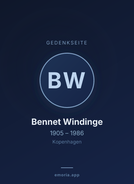 Gedenkportrait von Bennet Windinge