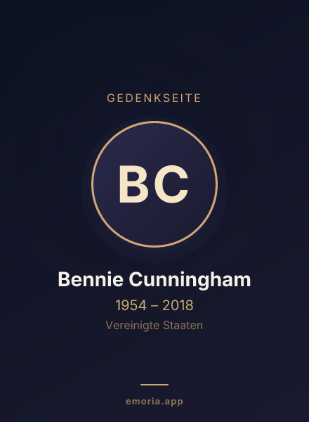 Gedenkportrait von Bennie Cunningham