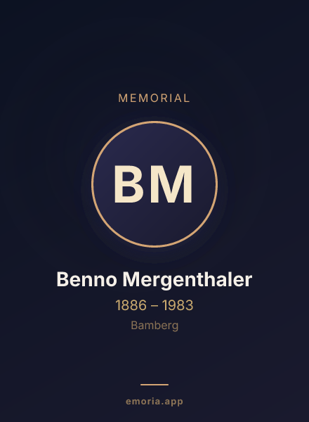 Memorial portrait of Benno Mergenthaler