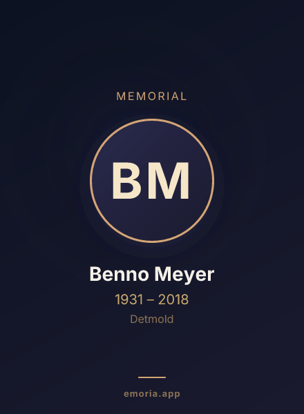 Memorial portrait of Benno Meyer