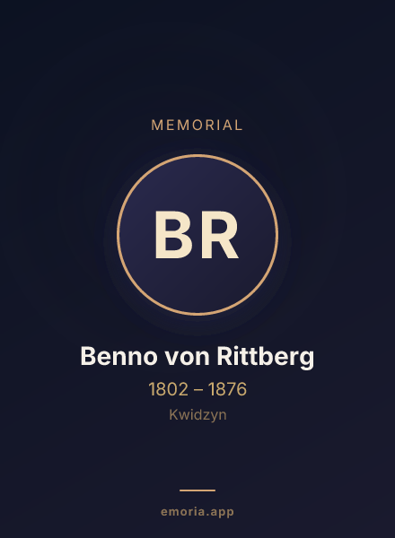 Memorial portrait of Benno von Rittberg