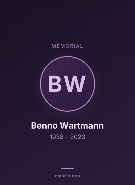 Memorial portrait of Benno Wartmann
