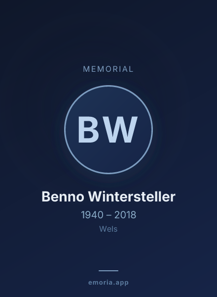 Memorial portrait of Benno Wintersteller