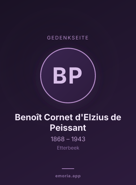 Gedenkportrait von Benoît Cornet d'Elzius de Peissant