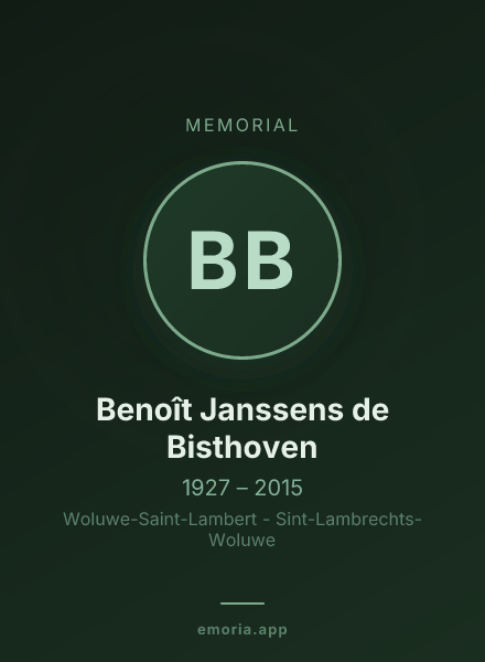 Memorial portrait of Benoît Janssens de Bisthoven