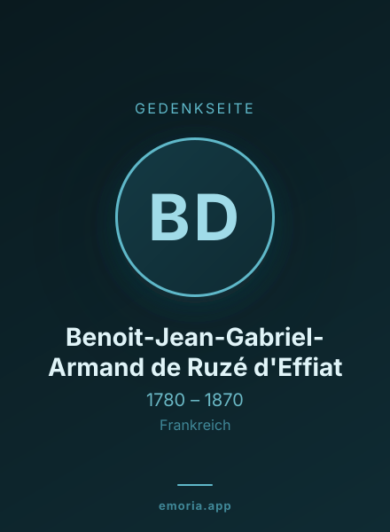 Gedenkportrait von Benoit-Jean-Gabriel-Armand de Ruzé d'Effiat