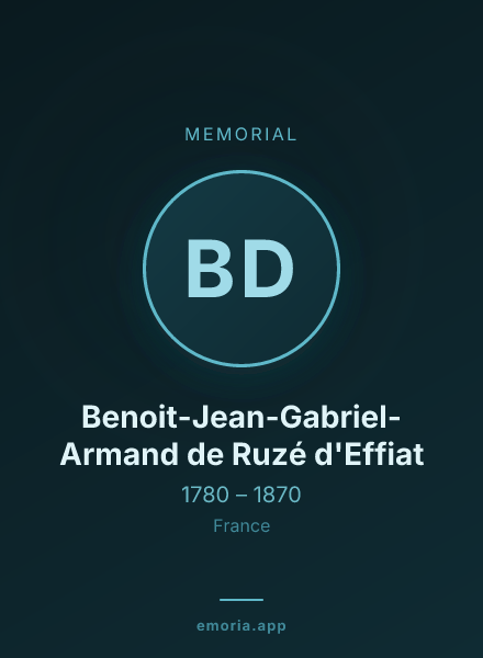 Memorial portrait of Benoit-Jean-Gabriel-Armand de Ruzé d'Effiat