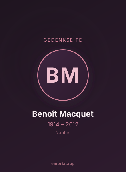 Gedenkportrait von Benoît Macquet