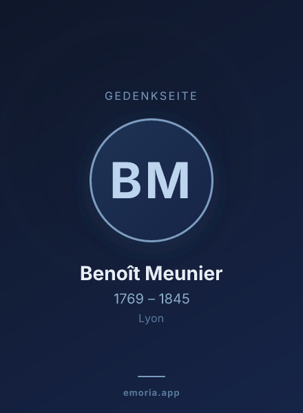 Gedenkportrait von Benoît Meunier