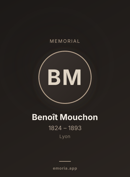 Memorial portrait of Benoît Mouchon