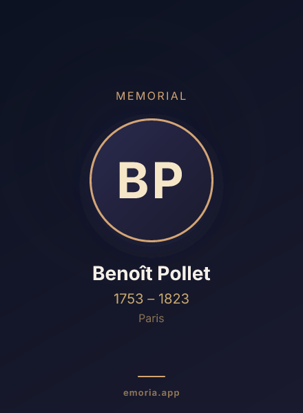 Memorial portrait of Benoît Pollet