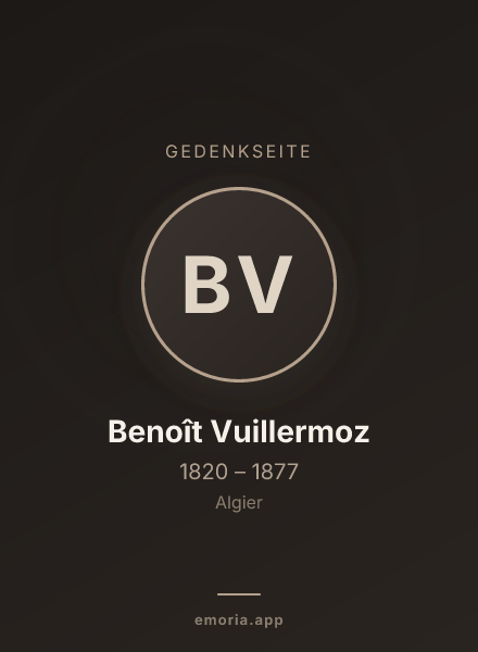 Gedenkportrait von Benoît Vuillermoz