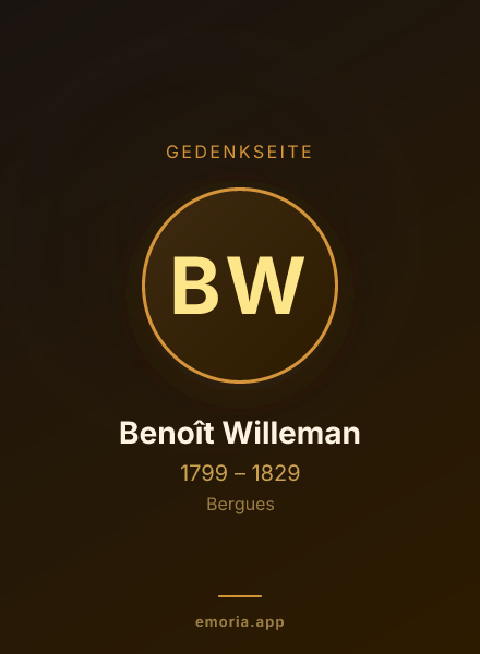 Gedenkportrait von Benoît Willeman