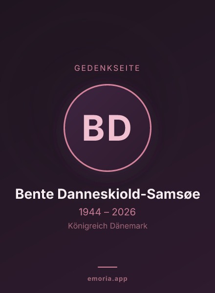 Gedenkportrait von Bente Danneskiold-Samsøe