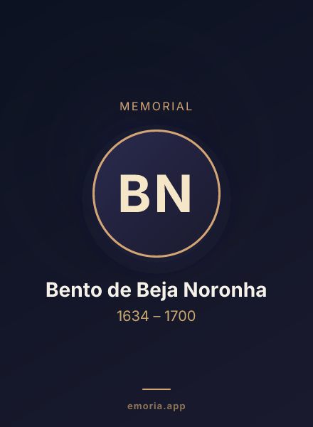 Memorial portrait of Bento de Beja Noronha