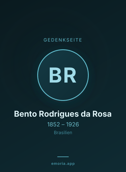 Gedenkportrait von Bento Rodrigues da Rosa