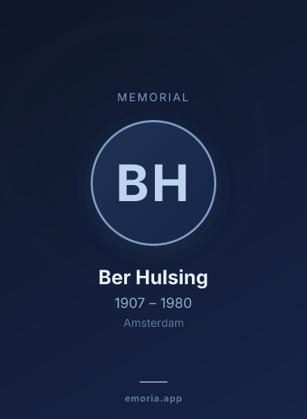 Memorial portrait of Ber Hulsing