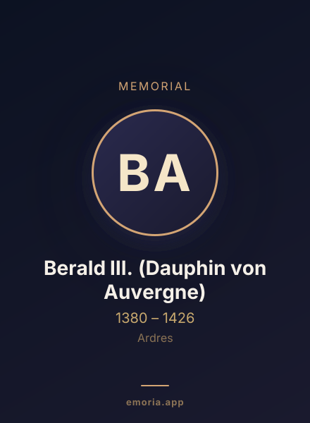Memorial portrait of Berald III. (Dauphin von Auvergne)