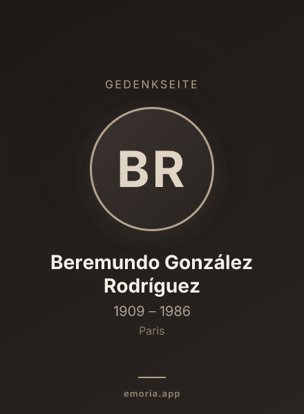 Gedenkportrait von Beremundo González Rodríguez