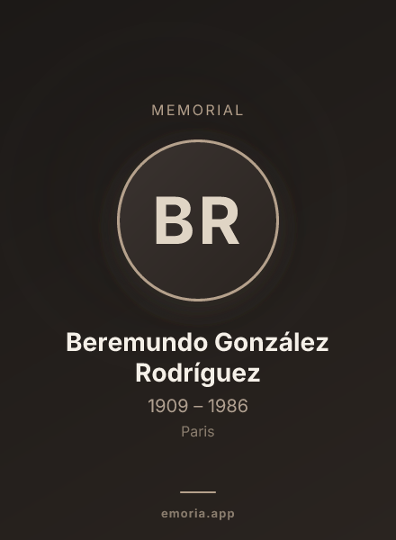 Memorial portrait of Beremundo González Rodríguez