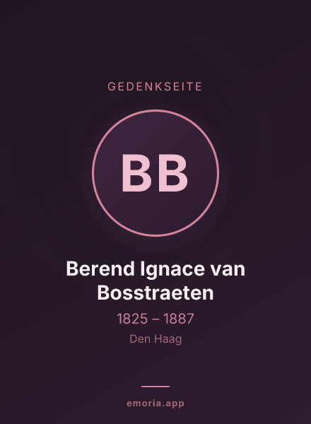 Gedenkportrait von Berend Ignace van Bosstraeten