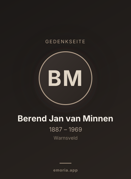 Gedenkportrait von Berend Jan van Minnen