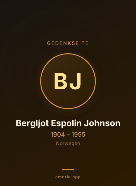 Gedenkportrait von Bergljot Espolin Johnson